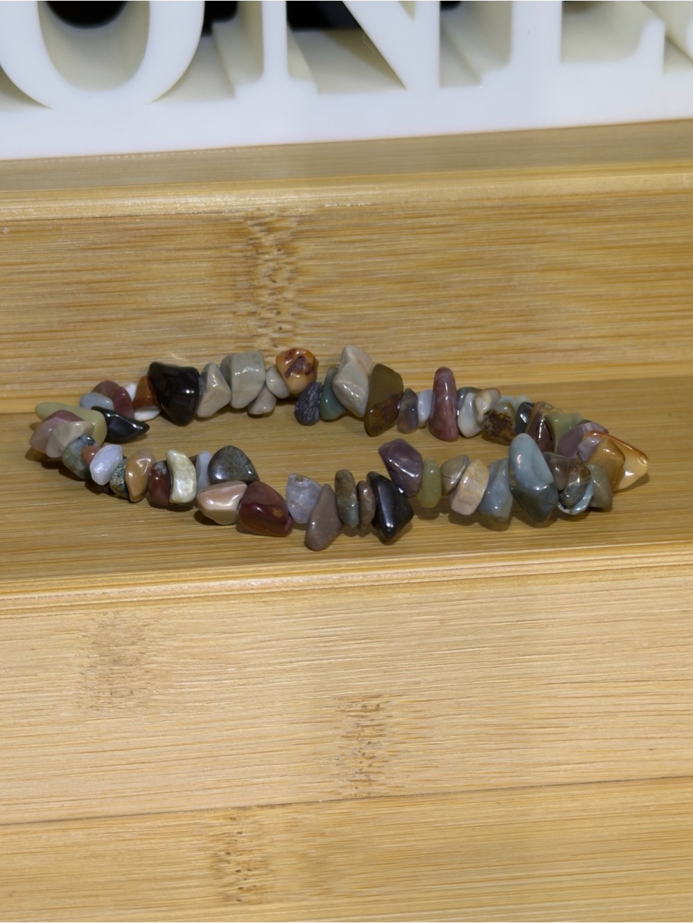 1pc Ocean Jasper Stretchy chip bracelet